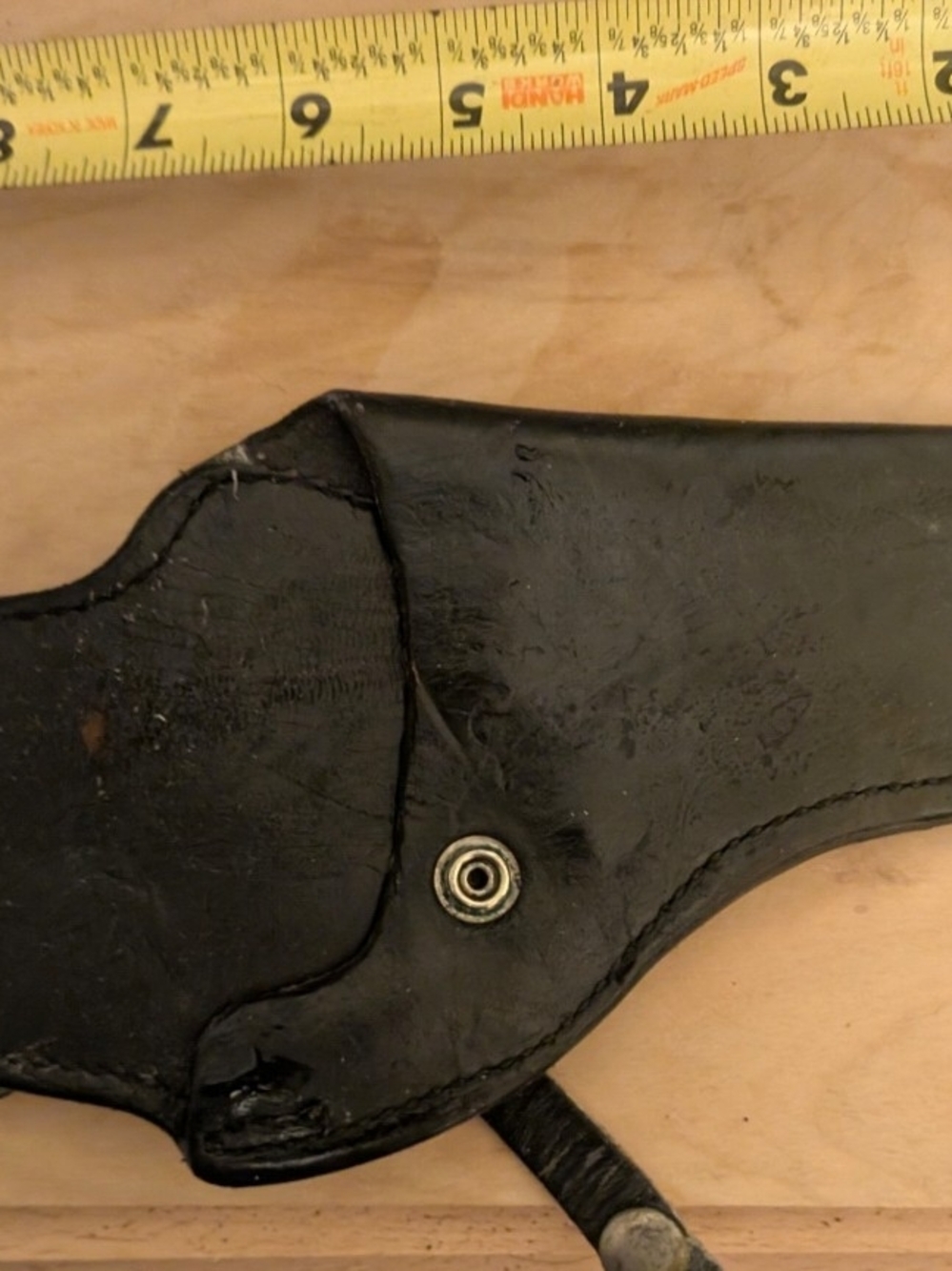 Vintage 1966 J.M. Bucheimer Co. Leather Pistol "Cowboy Holster" With Snap